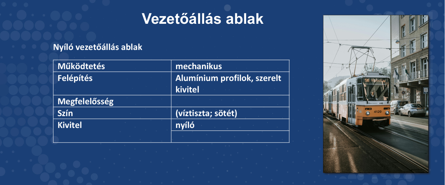 Vezetőállás ablak - vasúti