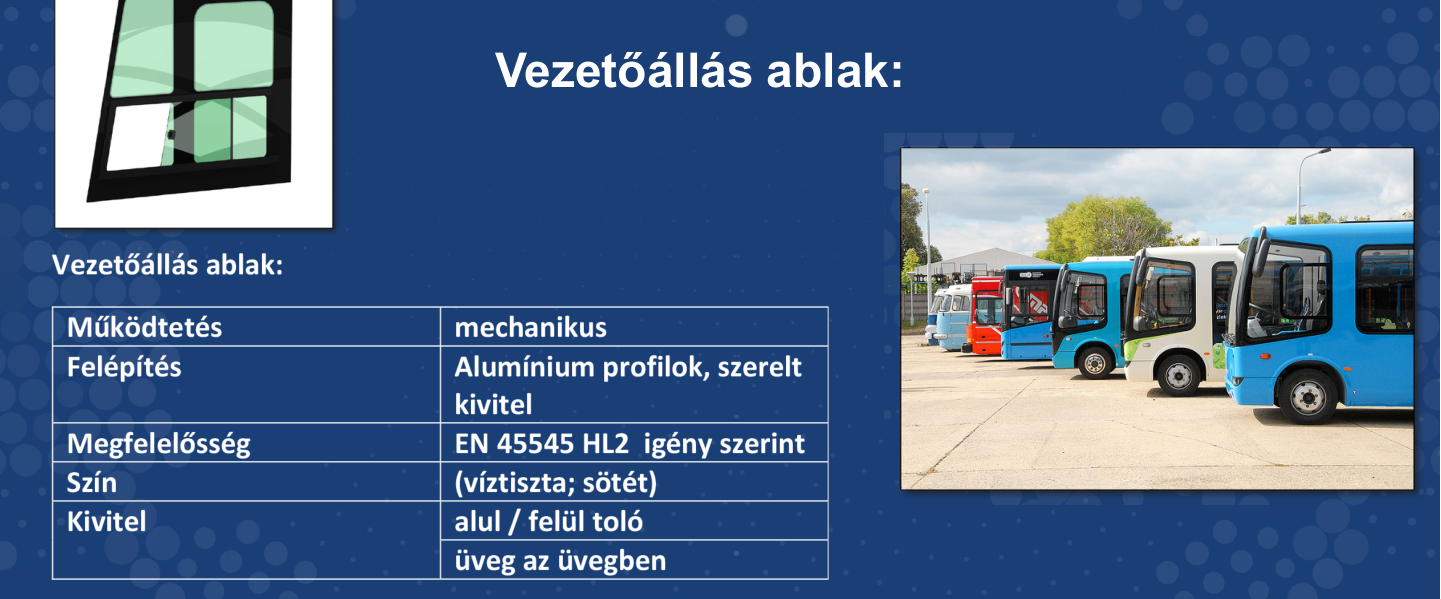 Vezetőállás ablak - közúti